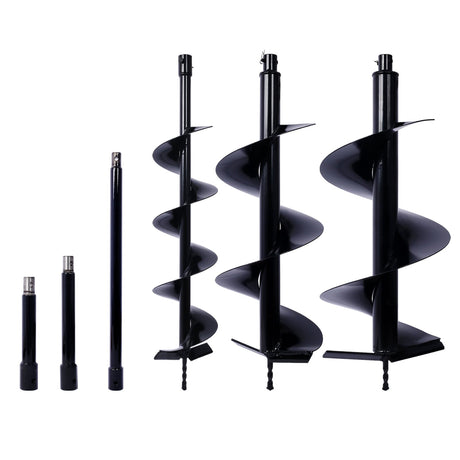 Auger Drill Bit for 3/4' Shaft Auger 6IN+10IN+12IN+Extension Rods - Fab Heavy Parts