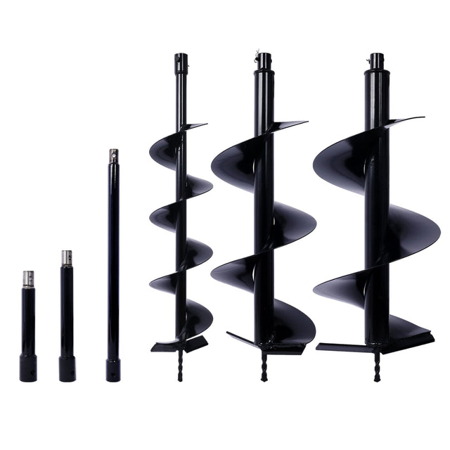 Auger Drill Bit for 3/4' Shaft Auger 6IN+10IN+12IN+Extension Rods - Fab Heavy Parts