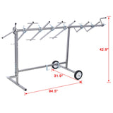 Auto Paint Stand Panel Hood Hanger Spray Rack 360º Rotating - Silver - Fab Heavy Parts