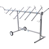 Auto Paint Stand Panel Hood Hanger Spray Rack 360º Rotating - Silver - Fab Heavy Parts