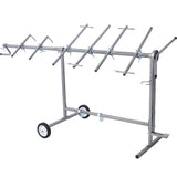 Auto Paint Stand Panel Hood Hanger Spray Rack 360º Rotating - Silver - Fab Heavy Parts