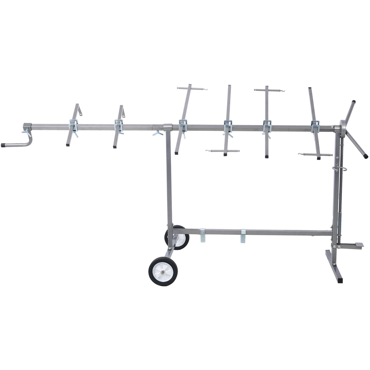 Auto Paint Stand Panel Hood Hanger Spray Rack 360º Rotating - Silver - Fab Heavy Parts