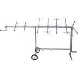Auto Paint Stand Panel Hood Hanger Spray Rack 360º Rotating - Silver - Fab Heavy Parts