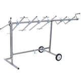 Auto Paint Stand Panel Hood Hanger Spray Rack 360º Rotating - Silver - Fab Heavy Parts
