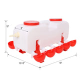 Automatic Chicken Waterer with 10 Drinking Cup Easy Disassembly and Cleaning Water Dispenser for Chickens Ducks and Geese - Fab Heavy Parts