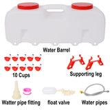 Automatic Chicken Waterer with 10 Drinking Cup Easy Disassembly and Cleaning Water Dispenser for Chickens Ducks and Geese - Fab Heavy Parts