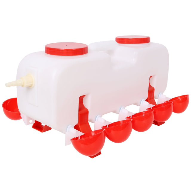 Automatic Chicken Waterer with 10 Drinking Cup Easy Disassembly and Cleaning Water Dispenser for Chickens Ducks and Geese - Fab Heavy Parts