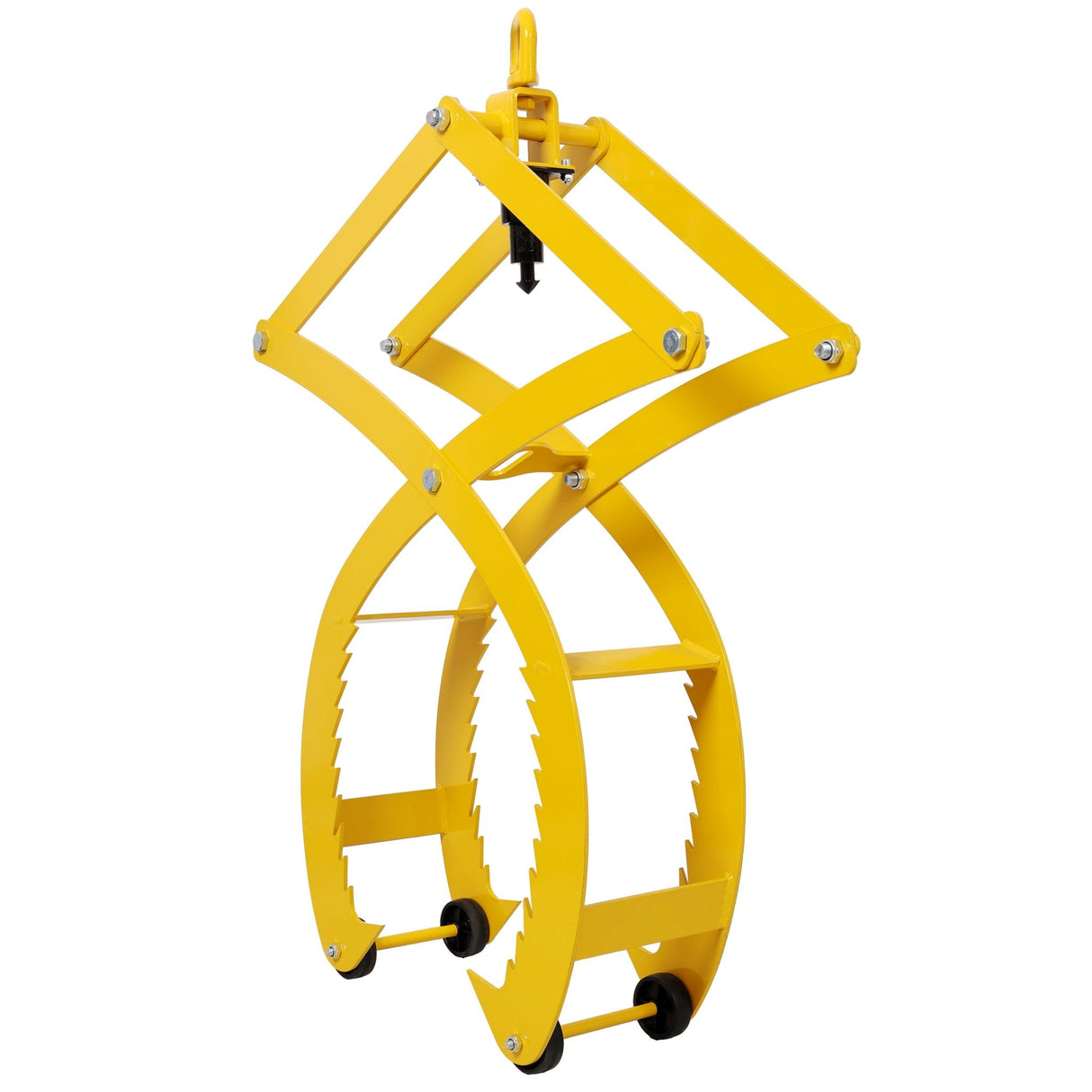 Automatic Grip and Release Log Tongs 360° Swivel Lifting Tongs with 4 Claws 25'' Open 3300 LBS Capacity - Fab Heavy Parts