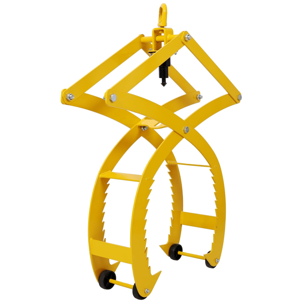 Automatic Grip and Release Log Tongs 360° Swivel Lifting Tongs with 4 Claws 25'' Open 3300 LBS Capacity - Fab Heavy Parts