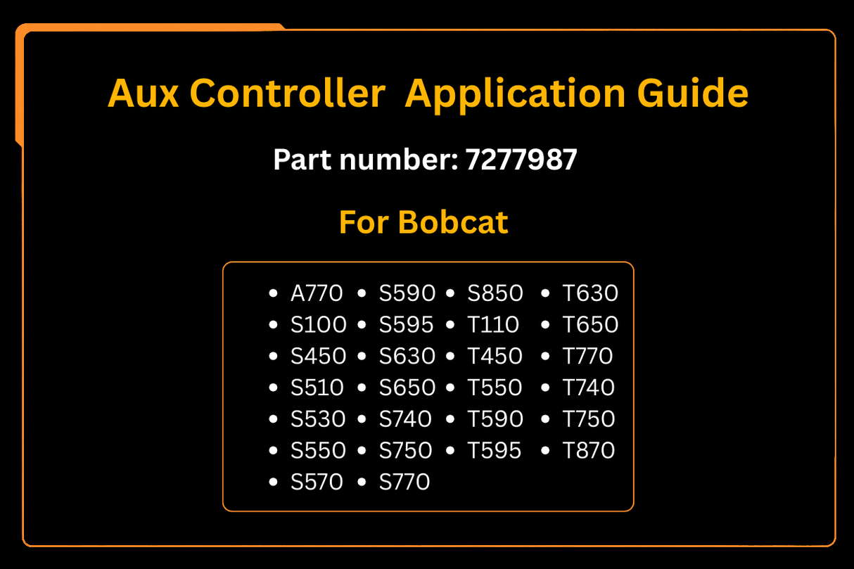 Aux Controller Aftermarket Replacement For Bobcat T590 T595 T630 T650 T740 T750 T770 T870 7277987 - Fab Heavy Parts