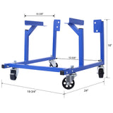 Engine Cradle with Wheels 1000 LBS Capacity Powder Coat 3 In Heavy Duty Steel Hardware Included--Blue