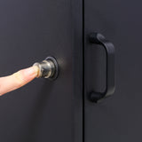 Large Package Delivery Parcel Mail Drop Box Floor Lockable Drop Slot Mail Box with Parcel Compartment--Black