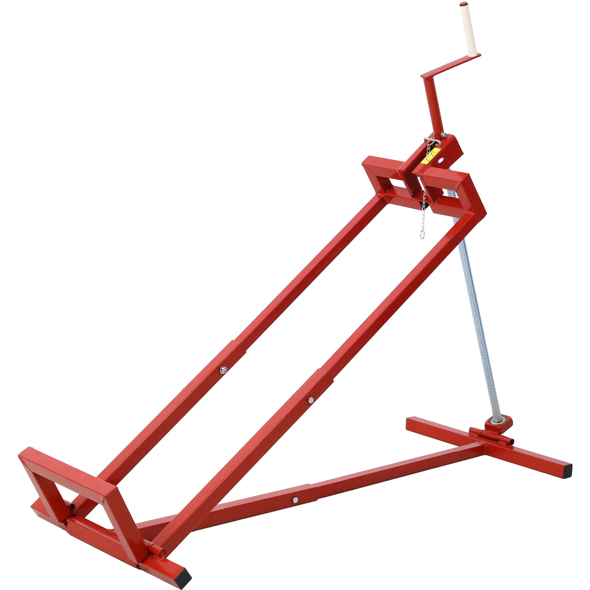 Easy Mower Lift 800 Lbs Capacity Ride-on Cleaning Aid + 45° Tilt Adjustable--Red
