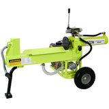Log Splitter Portable 20 Ton Auto Return Ram System 7HP Engine Horizontal Full Beam Steel Wedge Firewood Splitting Forestry Harvesting EPA Compliant--Green