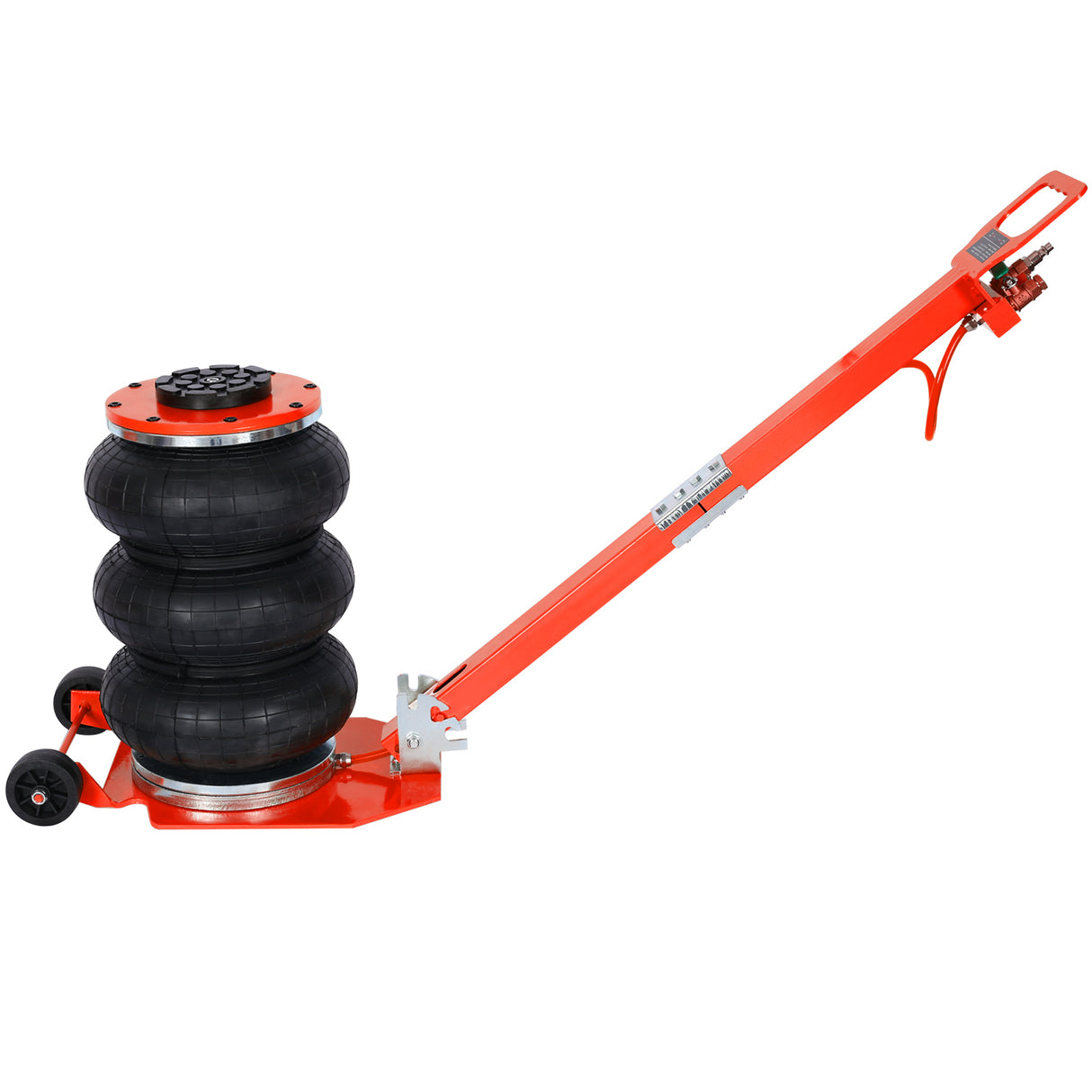 3T Triple Bag Air Jack Pneumatic Jack 3 bag Lifting 16in Capacity 6600lbs--Red