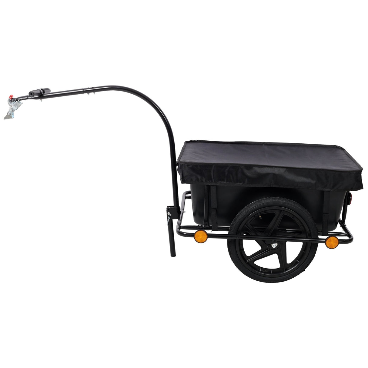 Bike Cargo Trailer with Support Bar Waterproof Cover, Removable Box, Utility Bike Wagon Trailer for Shopping Camping and Outdoor Activities - Fab Heavy Parts