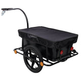 Bike Cargo Trailer with Support Bar Waterproof Cover, Removable Box, Utility Bike Wagon Trailer for Shopping Camping and Outdoor Activities - Fab Heavy Parts
