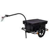 Bike Cargo Trailer with Support Bar Waterproof Cover, Removable Box, Utility Bike Wagon Trailer for Shopping Camping and Outdoor Activities - Fab Heavy Parts
