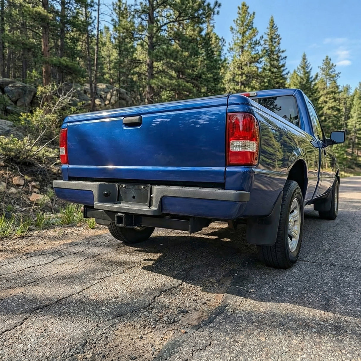 Black Class 3 Tow Trailer Hitch 2 Inch Receiver Compatible with 1983 - 2011 Ford Ranger 1994 - 2009 Mazda B2300 B3000 B4000 Pickup - Fab Heavy Parts