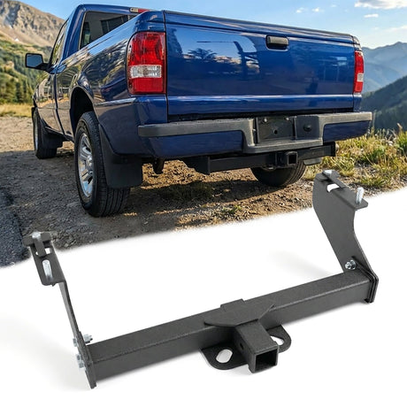 Black Class 3 Tow Trailer Hitch 2 Inch Receiver Compatible with 1983 - 2011 Ford Ranger 1994 - 2009 Mazda B2300 B3000 B4000 Pickup - Fab Heavy Parts