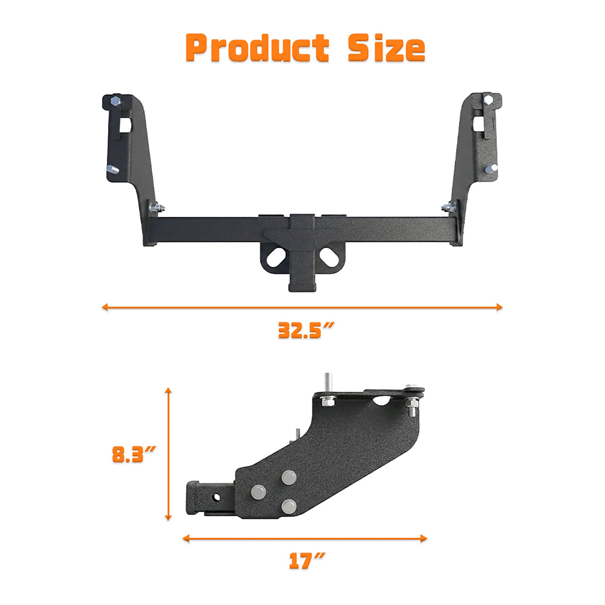 Black Class 3 Tow Trailer Hitch 2 Inch Receiver Compatible with 1983 - 2011 Ford Ranger 1994 - 2009 Mazda B2300 B3000 B4000 Pickup - Fab Heavy Parts