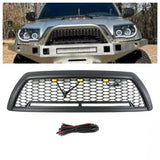 Black Front Grille with Light Fits For Toyota 4 Runner 2006 - 2009 Honeycomb Grill - Fab Heavy Parts