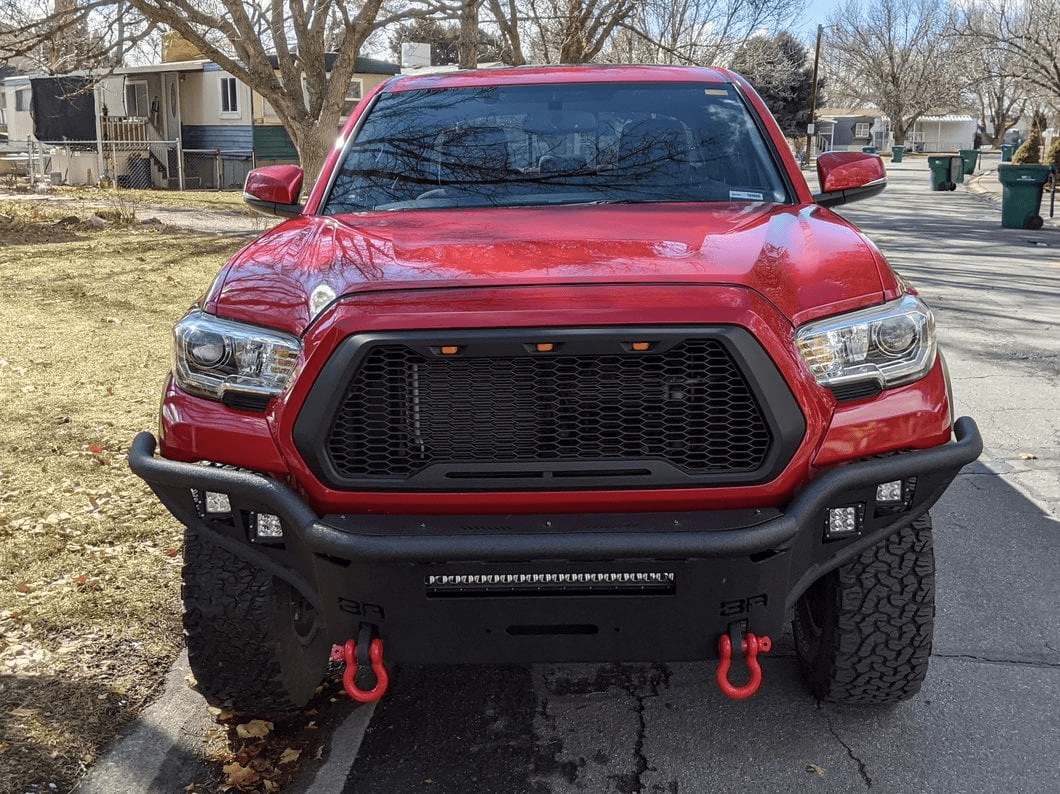 Black Mesh Grille For Toyota Tacoma 2016 - 2023 (Not Fit Truck with Radar Behind the Badge) - Fab Heavy Parts