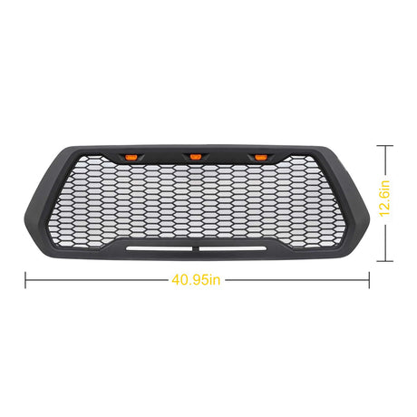 Black Mesh Grille For Toyota Tacoma 2016 - 2023 (Not Fit Truck with Radar Behind the Badge) - Fab Heavy Parts