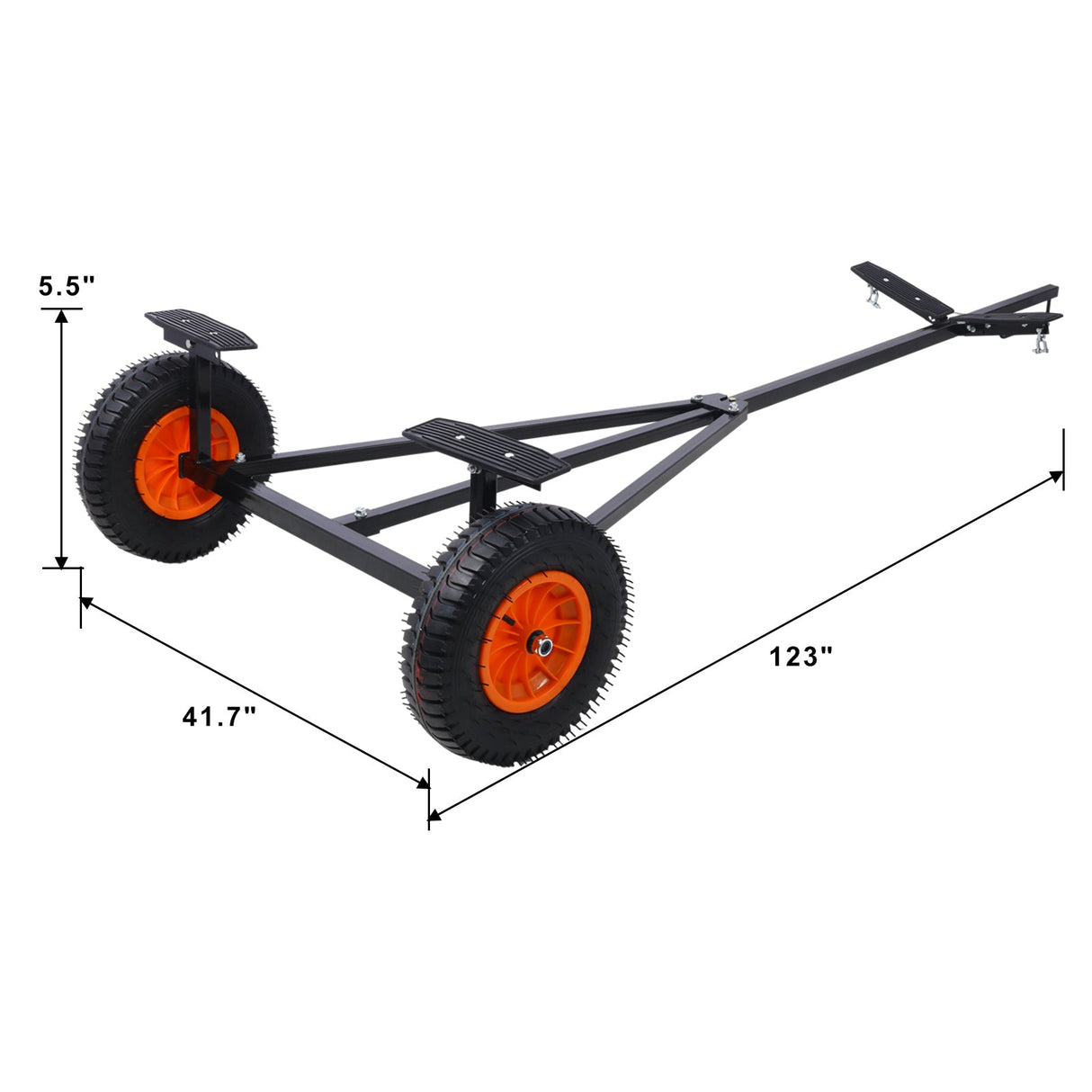 Boat Trailer Dolly 420lbs Load Capacity Carbon Steel Trailer Mover with 96'' - 116'' Adjustable Length - Fab Heavy Parts