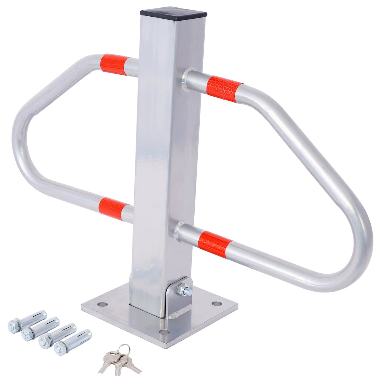 Bollard Pole Barrier with Lock - Gray - Fab Heavy Parts