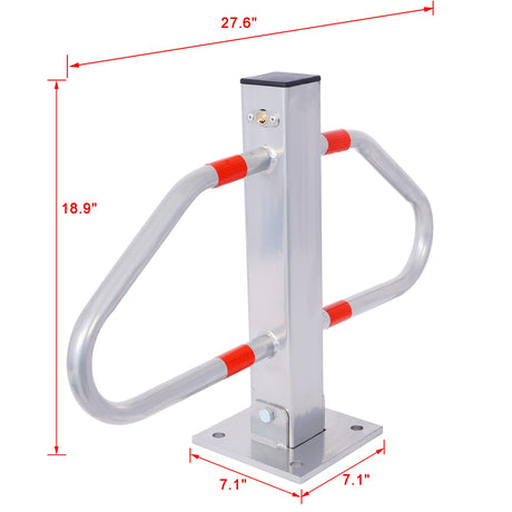 Bollard Pole Barrier with Lock - Gray - Fab Heavy Parts