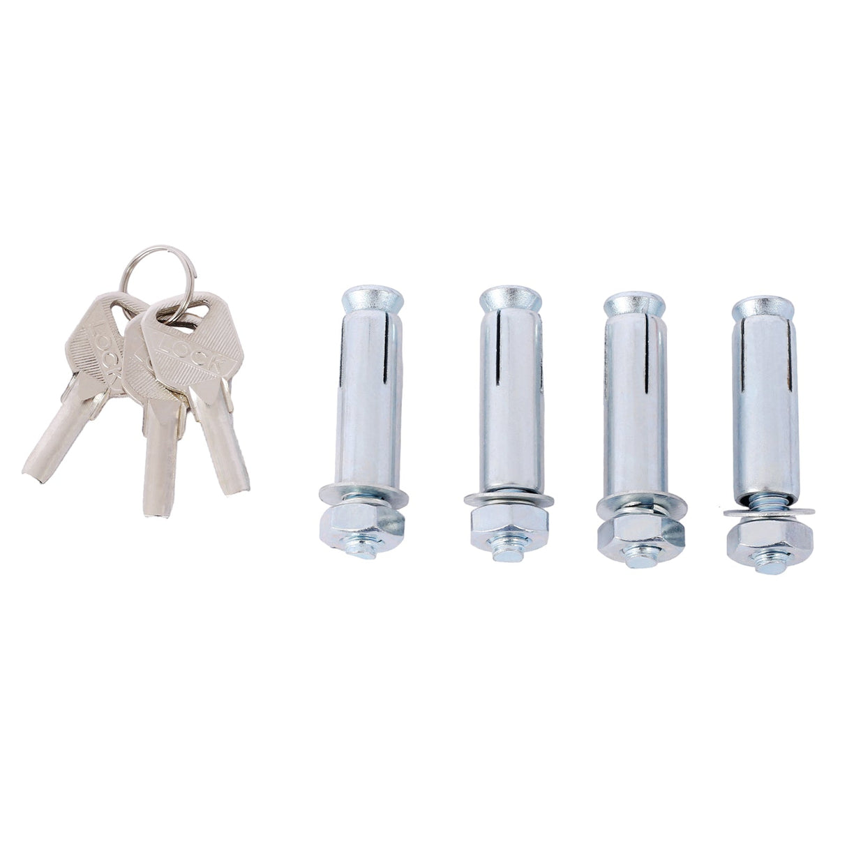 Bollard Pole Barrier with Lock - Gray - Fab Heavy Parts