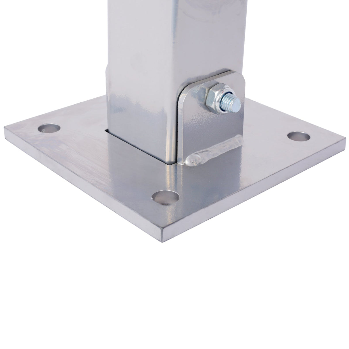 Bollard Pole Barrier with Lock - Gray - Fab Heavy Parts