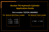 Bucket Tilt Hydraulic Cylinder 7117174 Aftermarket Replacement For Bobcat 773 S150 S160 S175 S185 S205 T180 T190 - Fab Heavy Parts