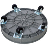 2Pcs Set 30 Gallon and 55 Gallon Heavy Duty Plastic Drum Dolly Durable 900 lb. Capacity Barrel with 5 Swivel Casters Wheel