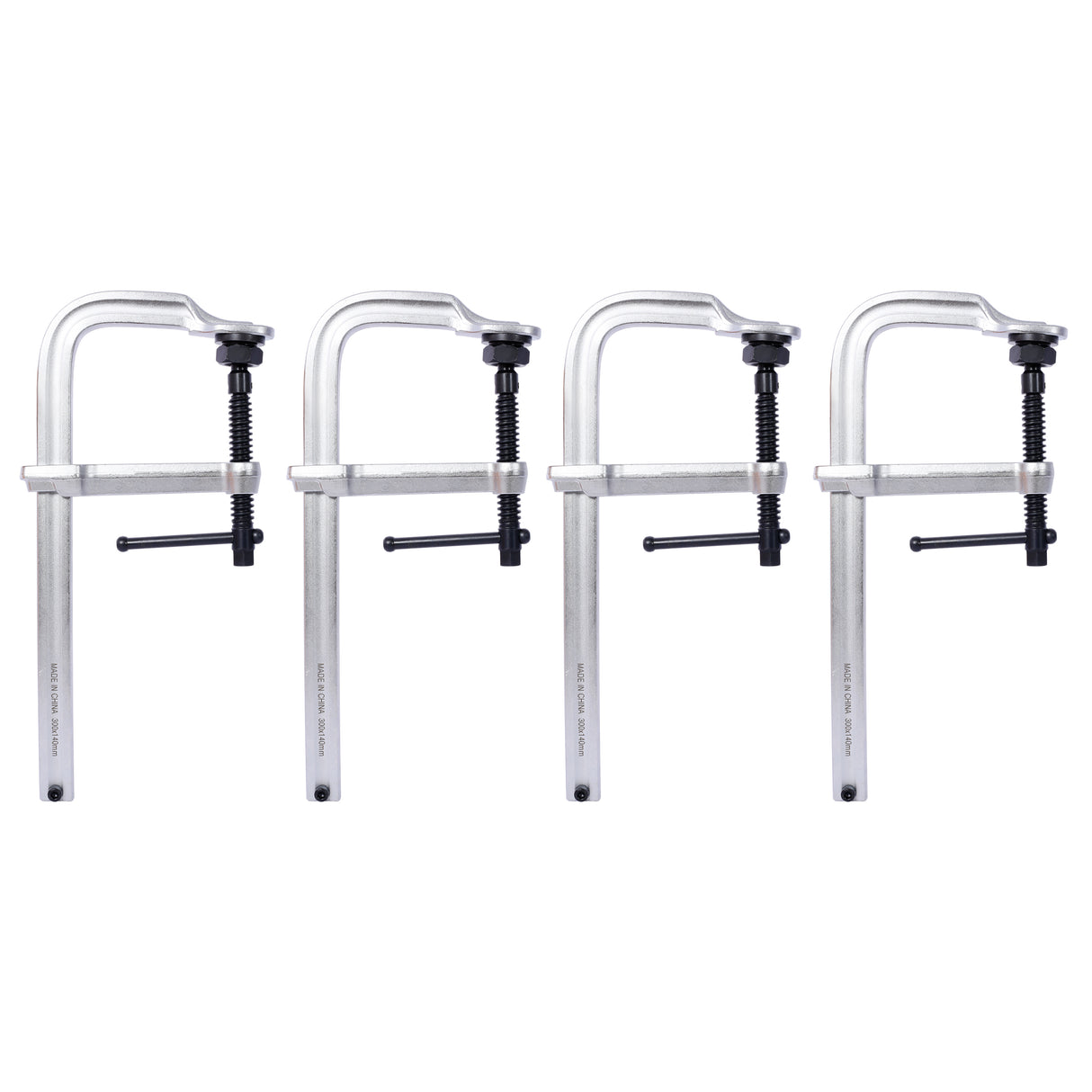 4 Pcs Pack Heavy-Duty F-Clamp Removable Swivel Pad Deep Throat 5-1/2" Bar 12"x5 1/2"