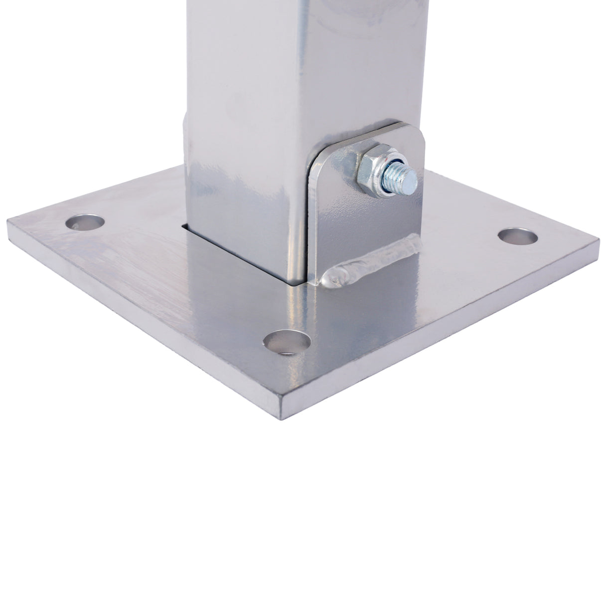 Bollard Pole Barrier with Lock--Gray