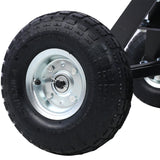 Trailer Dolly with Pneumatic Tires 600 Lb. Maximum Tongue Weight Capacity--Black