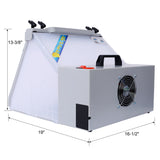 Portable Airbrush Spray Booth Kit Includes 3 Led Lights 4 Airbrush Holders and 1 Paint Holder