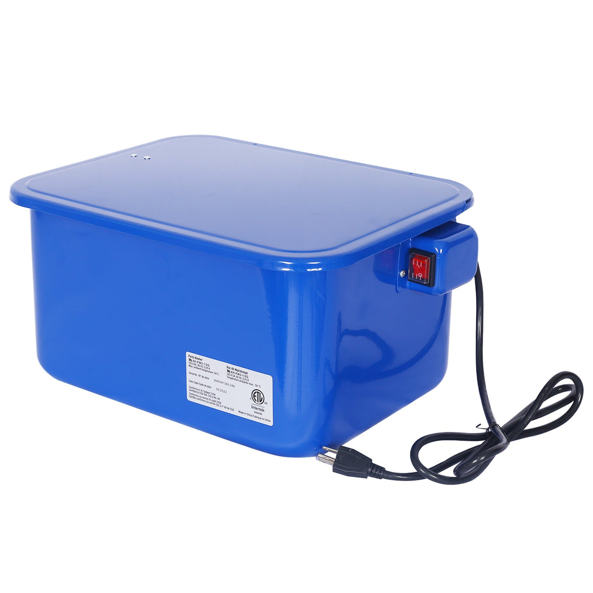 Cabinet Parts Benchtop Automotive Washer with 110v Electrical Pump 3.5 Gallon Blue - Fab Heavy Parts
