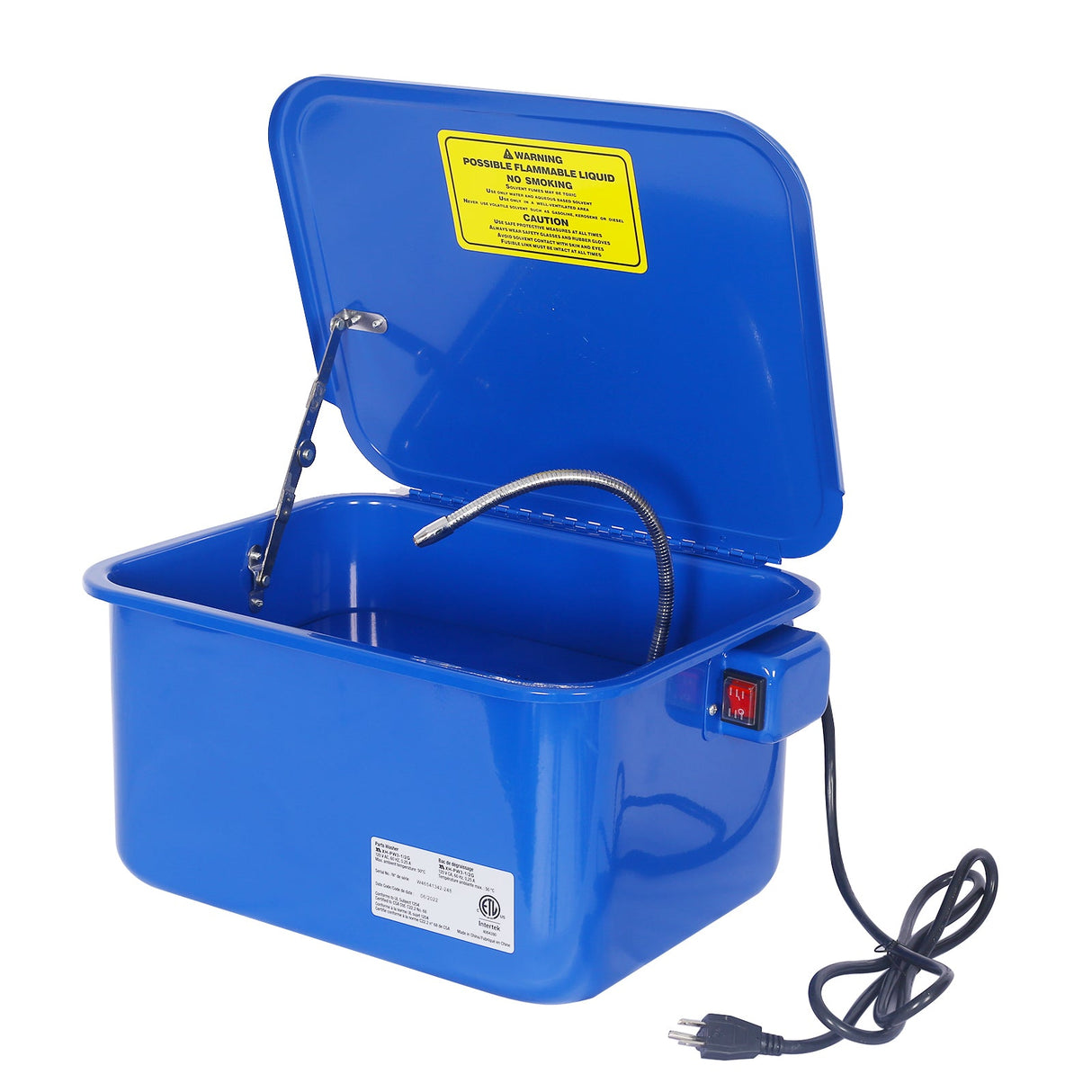 Cabinet Parts Benchtop Automotive Washer with 110v Electrical Pump 3.5 Gallon Blue - Fab Heavy Parts