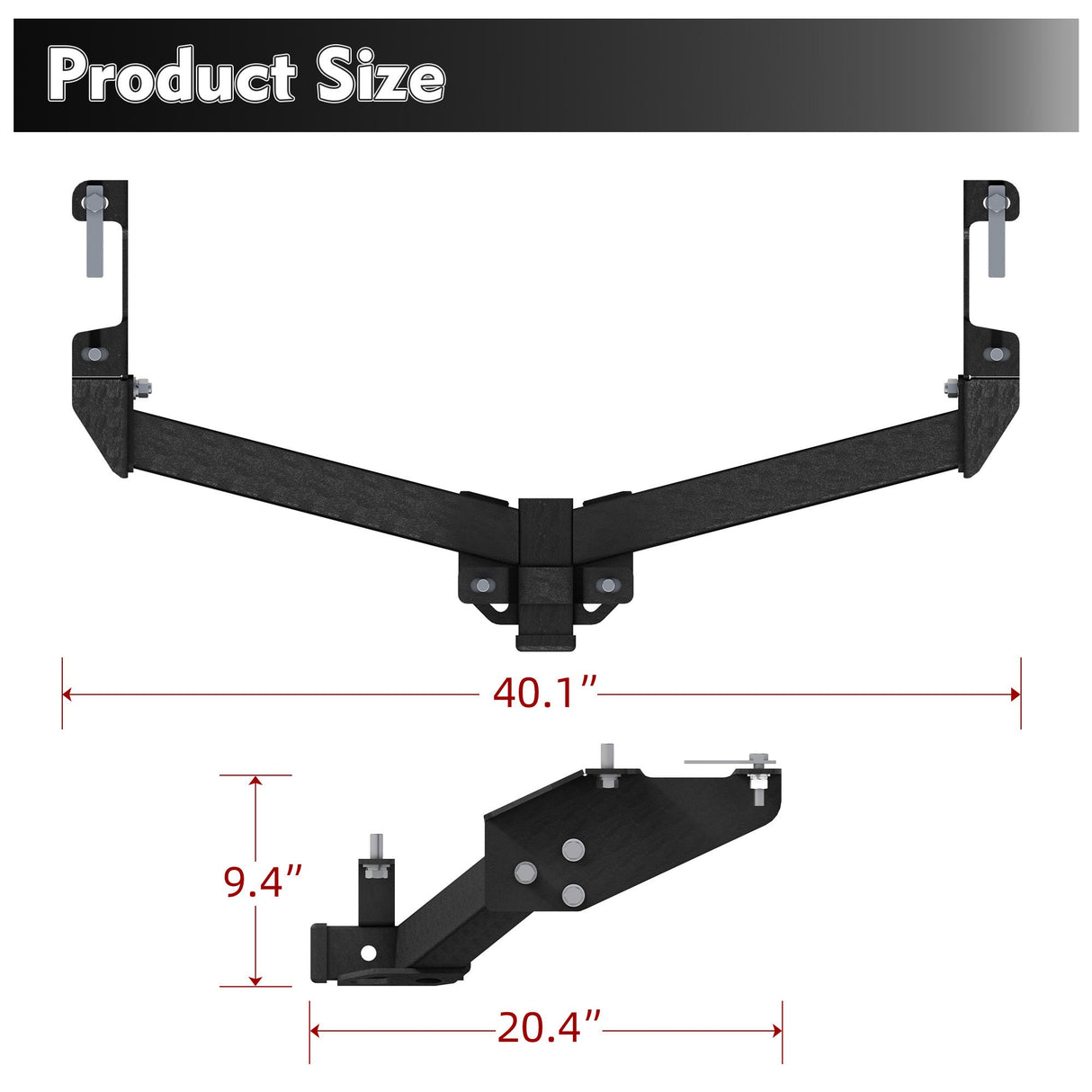 Carbon Steel Class 3 Trailer Hitch 2 Inch Square Receiver Compatible with 1999 - 2013 Chevrolet Silverado and GMC Sierra Selected Models - Fab Heavy Parts