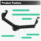 Carbon Steel Class 3 Trailer Hitch 2 Inch Square Receiver Compatible with 1999 - 2013 Chevrolet Silverado and GMC Sierra Selected Models - Fab Heavy Parts