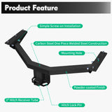 Carbon Steel Class 3 Trailer Hitch Compatible with Acura MDX 2014 - 2020 Honda Pilot 2016 - 2022 Tow Hitch 2 - Inch Receiver - Fab Heavy Parts