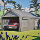 Carport Canopy 10x20 FT Heavy Duty Boat Car Canopy Garage with Removable Sidewalls and Roll - up Ventilated Windows - Fab Heavy Parts