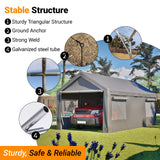 Carport Canopy 10x20 FT Heavy Duty Boat Car Canopy Garage with Removable Sidewalls and Roll - up Ventilated Windows - Fab Heavy Parts