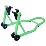 Motorcycle Stand 1000LB Sport Bike Front and Rear Wheel Lift Swingarm Paddock U--Green