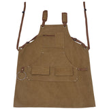 Long Apron Heavy Duty Canvas Tool 16 Oz--Brown