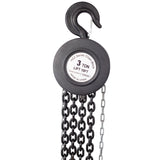 Chain Hoist 11000lbs 5T Capacity 10ft with 2 Heavy Duty Hooks Manual Steel Construction - Black - Fab Heavy Parts