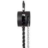 Chain Hoist 11000lbs 5T Capacity 10ft with 2 Heavy Duty Hooks Manual Steel Construction - Black - Fab Heavy Parts